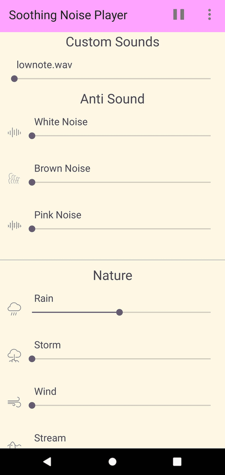 Soothing Noise Player screenshot