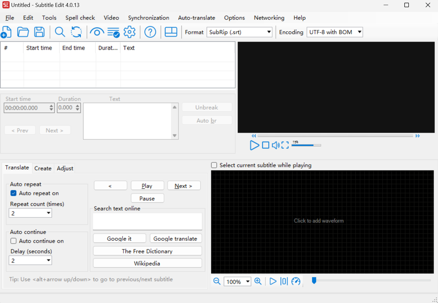 VideoSub Workshop screenshot