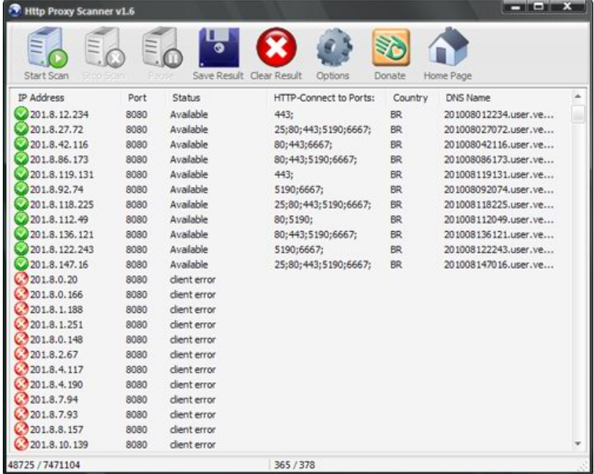 Proxy Speed Scanner screenshot