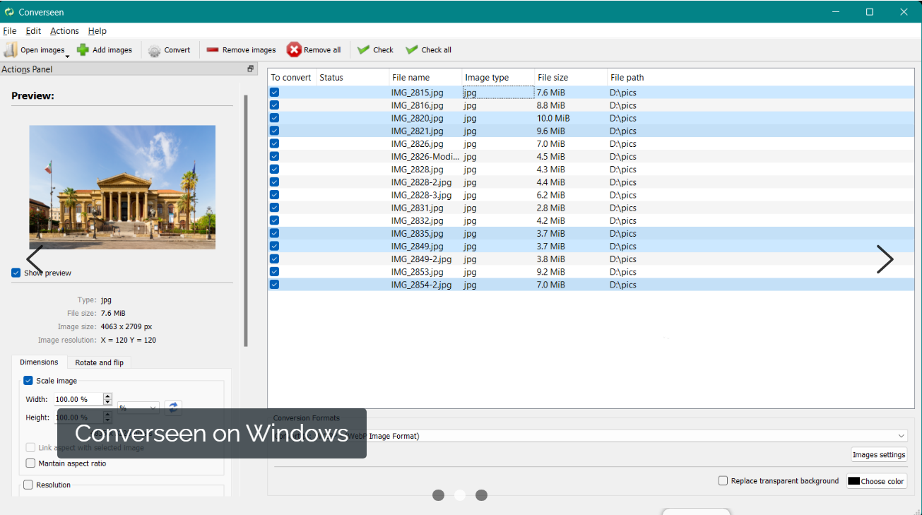 Cross-Platform Image Workshop screenshot