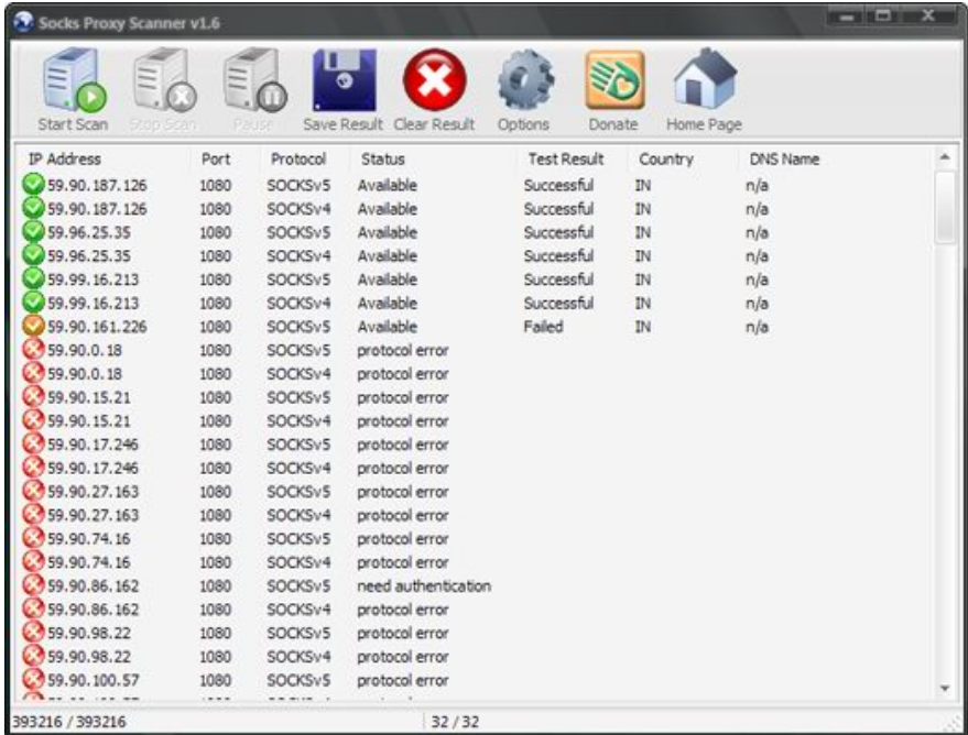 Quick Proxy Discoverer screenshot