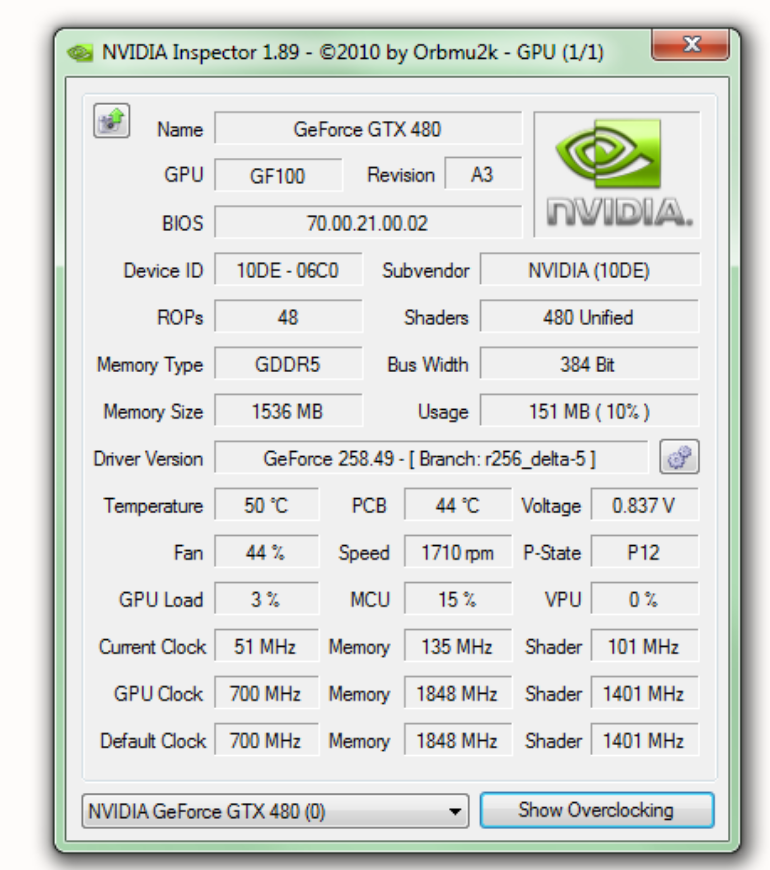 Nvidia Profile Inspector screenshot