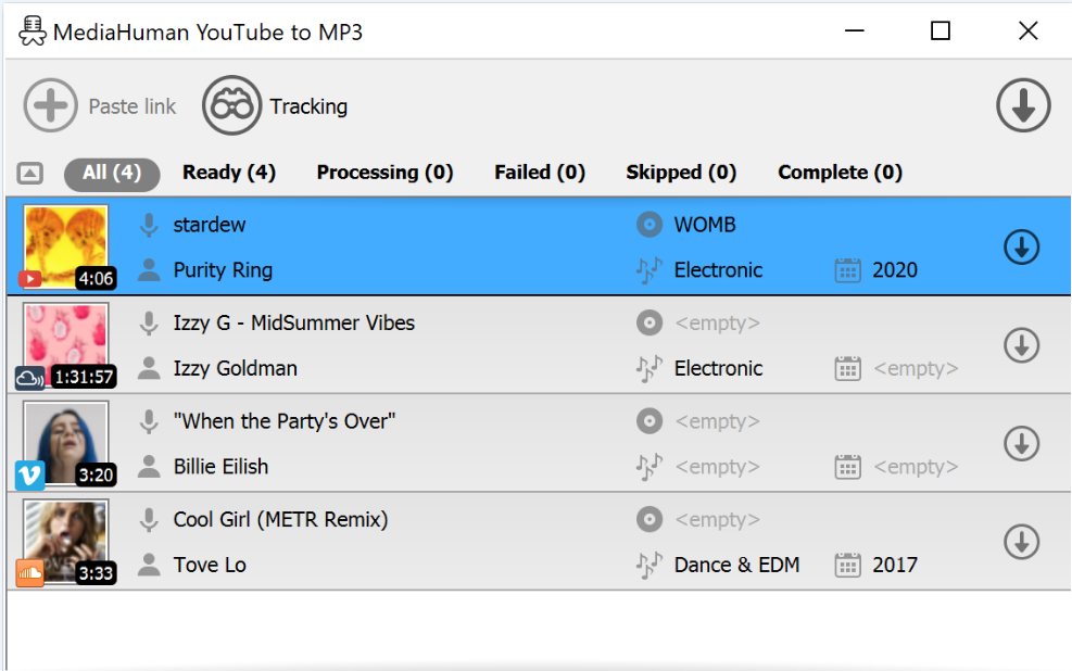 MediaHuman YouTube to MP3 screenshot