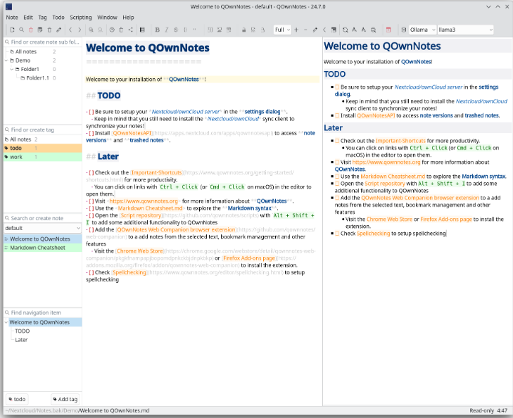 NextNotes screenshot