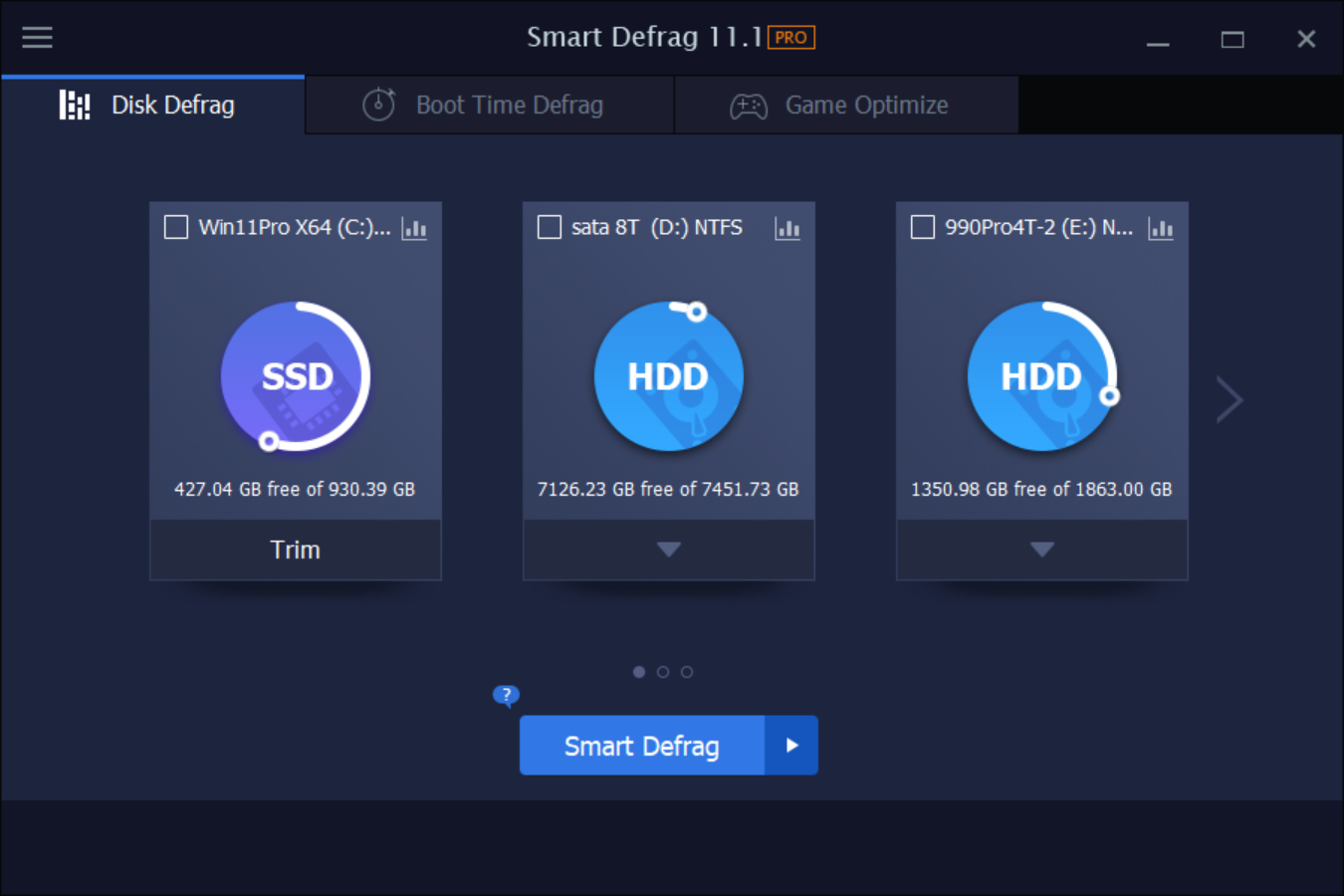IObit Smart Defrag screenshot