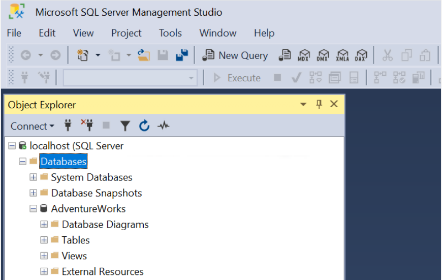 Microsoft SQL Server Management Studio screenshot