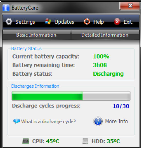 BatteryCare screenshot