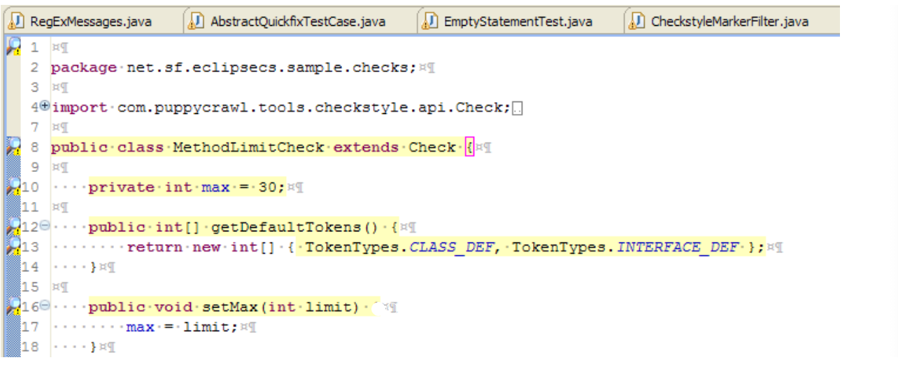 Eclipse Checkstyle Plug-in screenshot