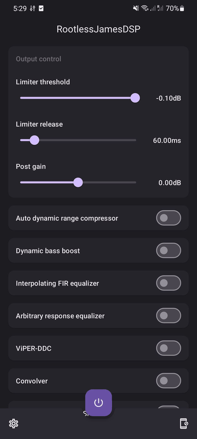 RootlessJamesDSP screenshot
