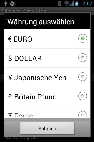 Meeting Cost Clock screenshot