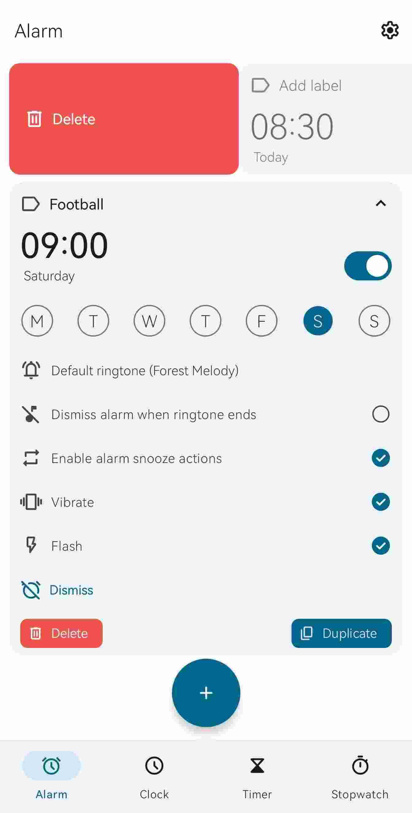 Clock screenshot