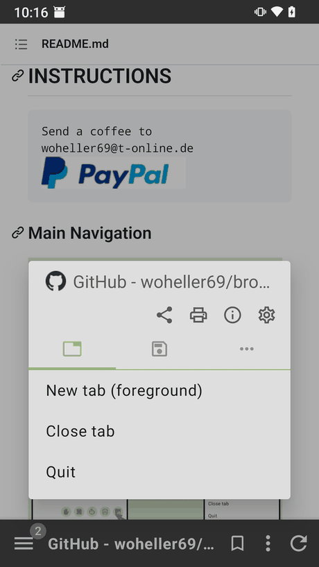 FREE Browser screenshot