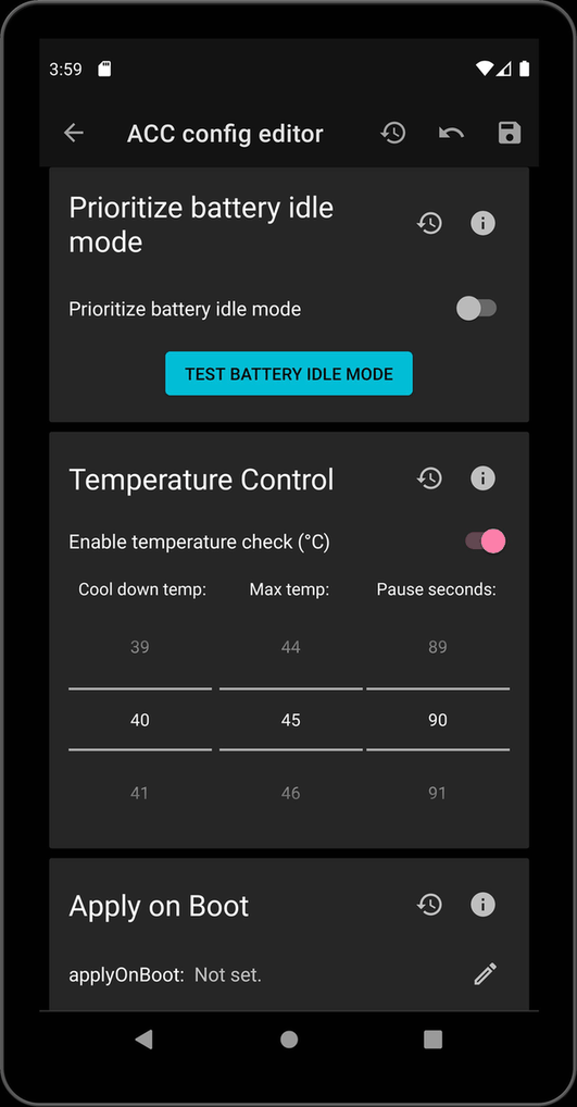 Advanced Charging Controller (ACCA)  screenshot