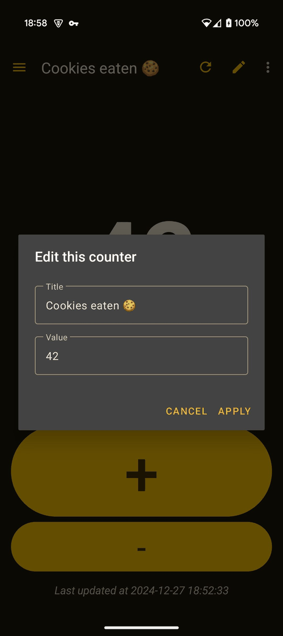 Counter screenshot