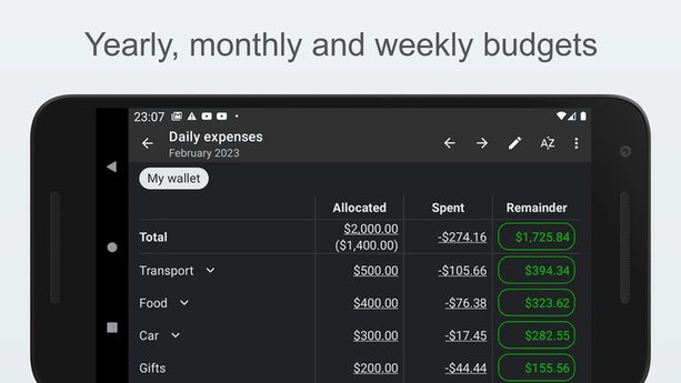 My Expenses screenshot